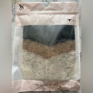 Victoria's Secret Women's 4 Pack Lace Thong Panties Medium Multi-Color NEW
